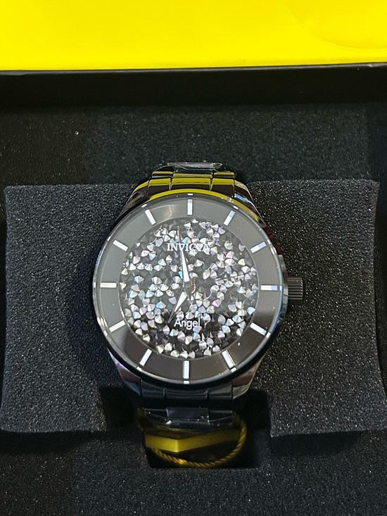 Invicta Accessories - Invicta Black Crystal Pavé Angel Bracelet Watch